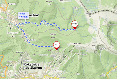 Cyklostezka 2B (Kládová cesta: Krakonošova Snídaně – Ručičky)