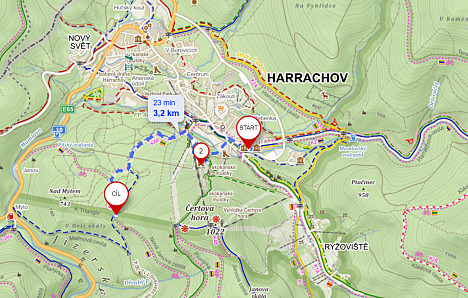 Cyklostezka 4A (Harrachov, bus – skokanské můstky – Janova cesta, rozc.)